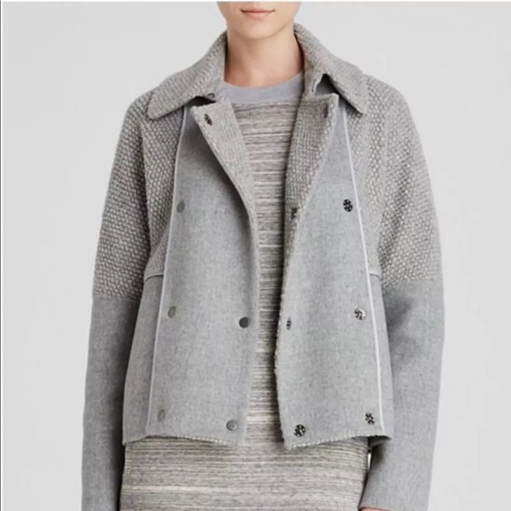 Women’s Vince Gray Moto Style Knit Jacket